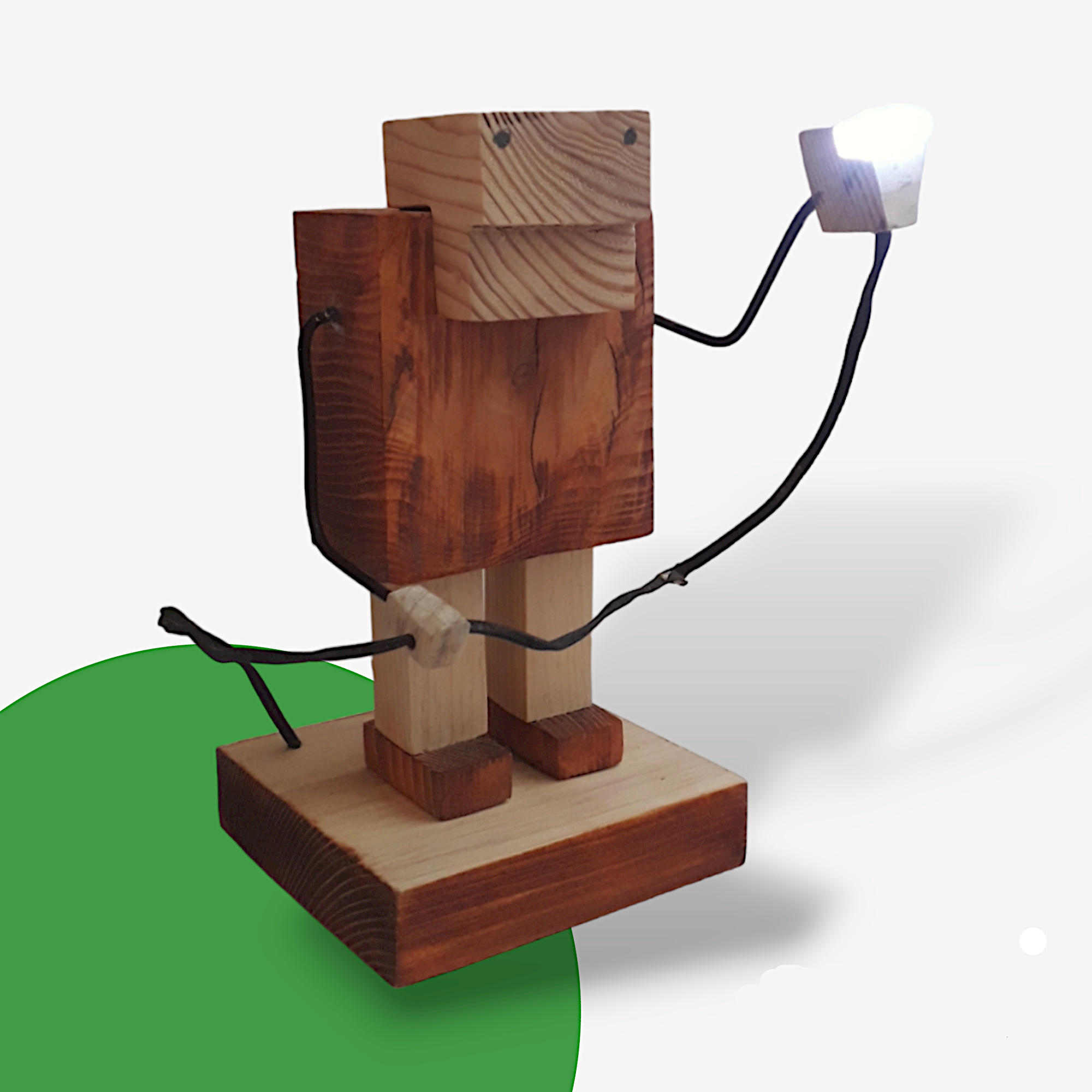 Frankie Ahşap Figür Masa Lambası